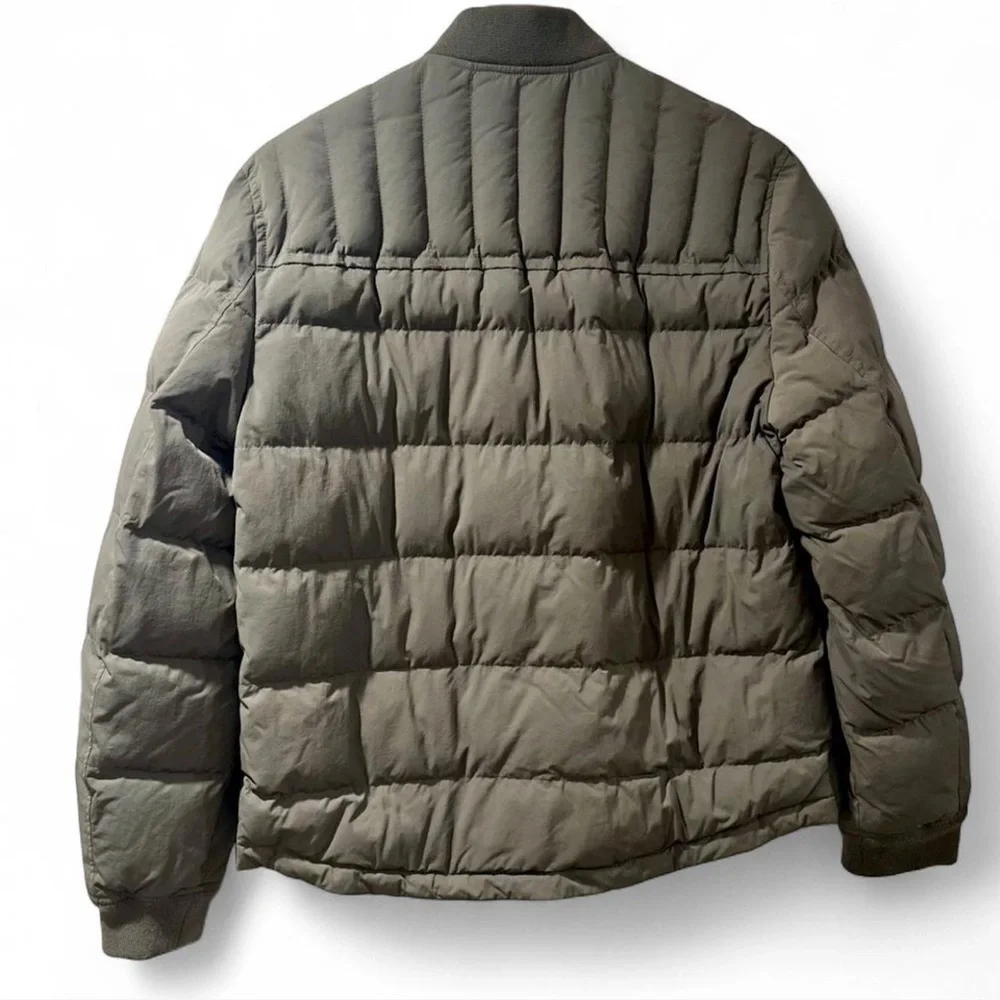 AllSaints Olive Green Puffer Bomber Jacket Size  Men’s Large